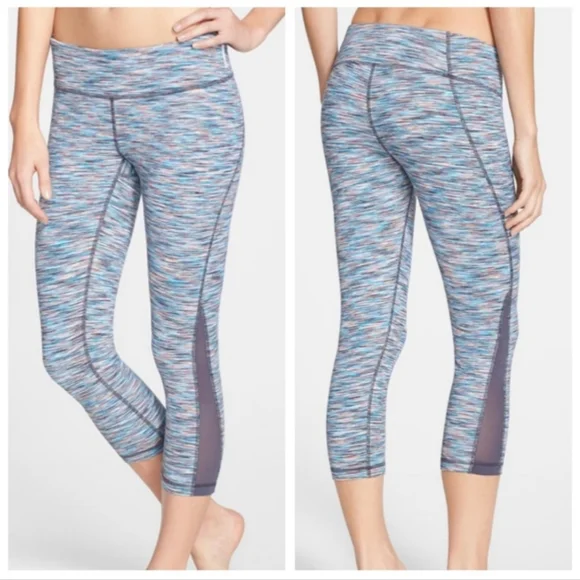Zella Live-In Streamline Capri Athletic Leggings Grey Slate Multi Women Small - Picture 2 of 12